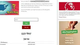 ALL 807 POKEMON CHALLENGE! (Part 4/6)