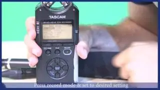 Tascam DR40 Tutorial - Setting Up INT Mic