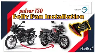 pulsar bike belly panel installation at home telugu veeru mechanic telugu #bellypan #shorts #pulsar