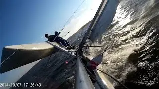 nacra inter 18 sailing with capsize