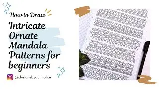 Ornate Mandala Patterns for Beginners | How to draw an Ornate Mandala | Simple Mandala Patterns