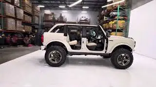 2025 Ford Bronco Sand High Gloss with Sand Interior, Bronze Apocalypse rims A89588 SofloCustoms.com