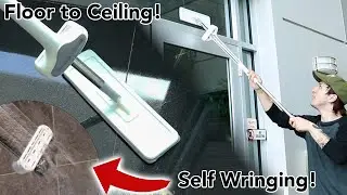 The Mop That Actually CLEANS! | Microfiber Mop Self-Wringing Flat Wet/Dry Mop