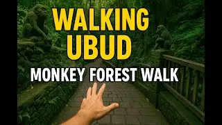 Deep Jungle Walk in Ubud Monkey Forest 🐒 | Sacred Bali Temple POV 🌿