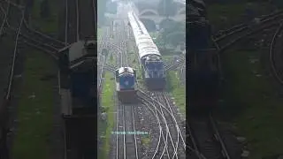 Racing between Meter Gauge Locomotive & Broad Gauge Train