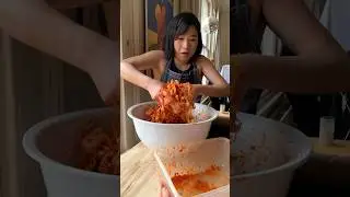 как приготовить веганское кимчи дома и объяснить 🥬 #шорты #еда #урок