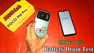 Poco M6 Pro 5g Battery Drain Test - Poco m6 pro 5g Battery Drain Test 100 to 0 - 5000Mah Battery