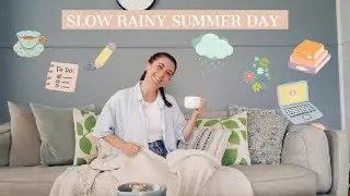 🌞 RAINY SUMMER DAY VLOG | Journal, Workout, Cleaning, Reading, Skincare, Relaxing | CARLY MORTON