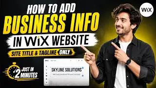 How to add business info in wix website site title tagline only just in 2 minutes