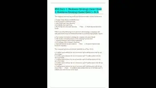 BSG Quiz 1 Business Strategy Game Quiz 1 Business Strategy Game Quiz 1 QA
