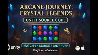 Arcane Journey: Crystal Legends &ndash; Unity Source Code (Match-3 Puzzle, Mobile, URP) Playsourcecode.com