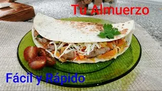 Almuerzo/Cena rápida y ligera (Tortilla de Secreto con Verduras)