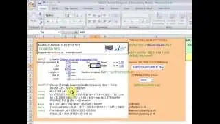 Simply supported slab design with the aid of excel spreadsheet program