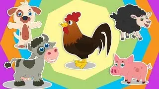Learn Farm Animals Names and Sounds | With Cartoon characters for kids|From Peekaboo Colors