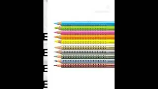 Set cadou 10 culori metalizate si neon Jumbo Grip +ascutitoar Faber Castell | Atelierul de Pictura