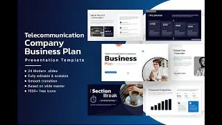 Telecommunication Company Business Plan | Professional Pitch Deck Template