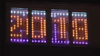 Новогодняя гирлянда на окно