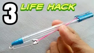 3 Awesome Life Hack with safety pin for fun