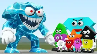 NEW DIAMOND MONSTER VS ALL SAVE THE SHAPES FROM ROBLOX in Garry's Mod