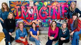 Painting a mural with Dionne Woods The Turquoise Iris