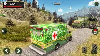 US Army Ambulance Driving Rescue Simulator gameplay / Android Ambulance game