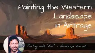 Tips for Painting a Western Landscape... a speed paint (Alla Prima Style)