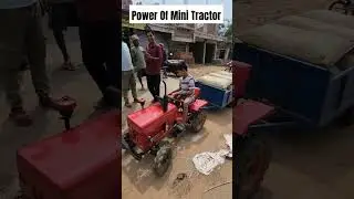 Power Of Electric Mini Tractor 🔥 | 500kg+ Loading #minitractor #power #trending #video