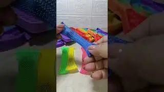 🌈ASMR SATISFYING MESH & MARBLE FIDGET TOY ANXIETY THERAPY 12 #stressrelief
