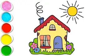 Простой и незамысловатый домик 🏡 Рисование и раскрашивание | Простые рисунки для детей