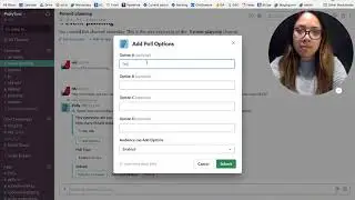 Creating a poll from Slack Actions