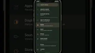 Android setting. display color change.