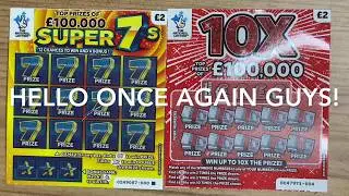 SUPER 7s and 10X SCRATCH CARD | NATIONAL LOTTERY | Scratch It Away