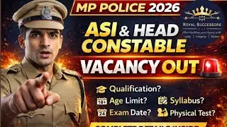 ||MP ASI AND HEAD CONSTABLE NEW VACANCY 2026||MP ASI AND HEAD CONSTABLE FULL VIDEO|| 