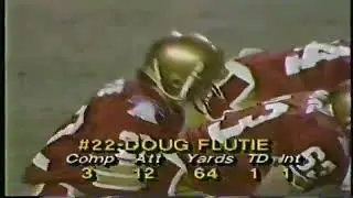 BC QB Doug Flutie to FB Bobby Biestek BIG GAIN for The Eags 1983 Liberty Bowl in Memphis, TN