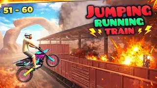 Running Train Jump Challenge | Stunts Bike Extreme Levels 51&ndash;60&nbsp;&nbsp;Gameplay 🔥