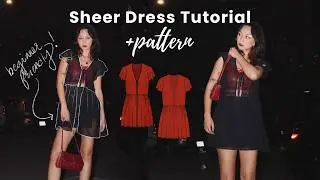 Sheer Tie-Front Dress & Cover Up Sewing Tutorial + PATTERN // BEGINNER FRIENDLY SEWING!!!