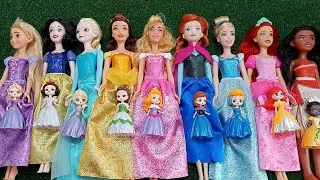 Rainbow Disney Princess Doll Mattel and Original Dolls ~ DIY Miniature Dress Satisfying Dolls ASMR 