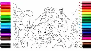 Jinu and tiger kpop demon hunters asmr #drawing #painting#draw #drawingtutorial#relaxing #antistress