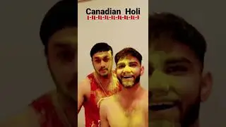 Holi celebration in Canada 🇨🇦 #jaijaishivshankar #shorts #canada