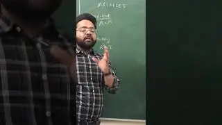 Special type of square matrices | #shorts | Sanchit Sir | UTM | idempotent | subscribe our channel