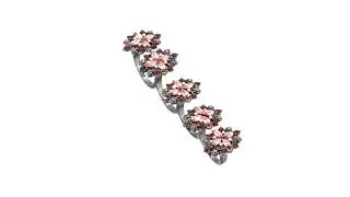 Steve Madden Casted Floral Multi Finger Ring SKU: 9013062
