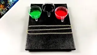 How to do a Chain Pull Technique in Acrylic Paint with Two Colors