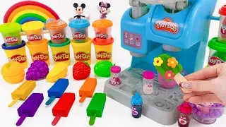 How to make Kinetic Sand Ice Cream & Cutting ASMR | PlayDoh Ice Cream 🌈 Kinetic Sand ASMR