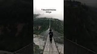 Nepal&rsquo;s longest suspended bridge over Kalig andaki river in Baglung with span of 567m #shorts