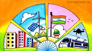 Samriddhi Ka Mantra Atmanirbhar Bharat drawing / har ghar swadeshi ghar ghar swadeshi per drawing 