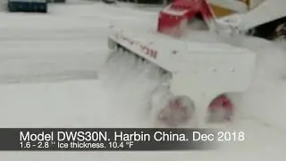 SNOWLION Double Row Wheel Ice Breaker/Ice-breaking Machine with a Collection Shovel 9.84ft - DWS30N