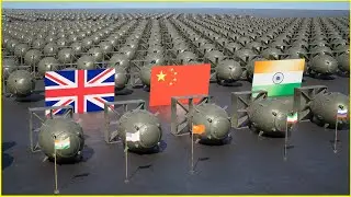 Nuclear weapons count by Countries 2024 | 3D animation Comparison