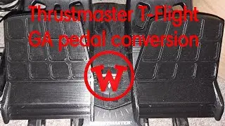 Overview of GA-style pedal conversion kit for Thrustmaster T-Flight HOTAS rudder pedals