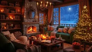 Calm Jazz Fireplace 🎷 Soft Jazz Music for Deep Relaxation | Cozy Winter Night Ambience