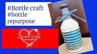 #bottleCraft eggshells and mandala dots. #repurposeBottle